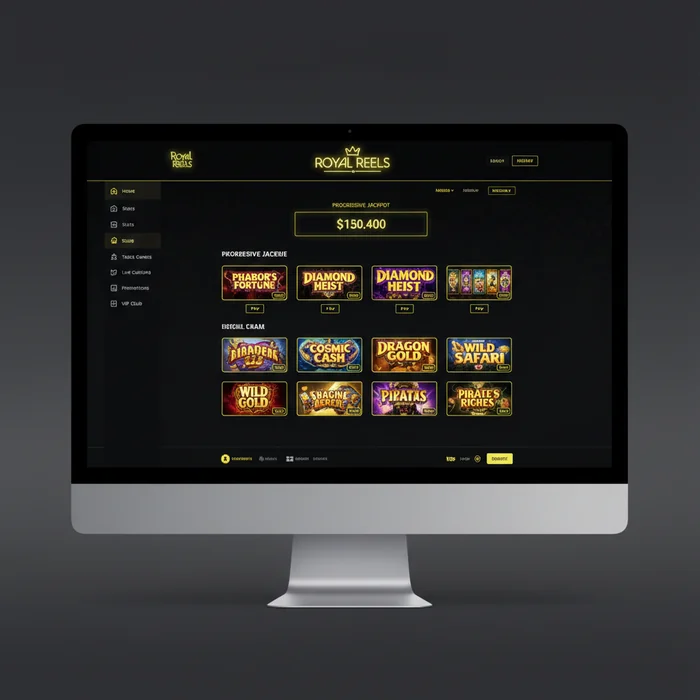 Royal Reels platform overview — welcome bonus, game selection and payment methods, theroyalreelscasino.com